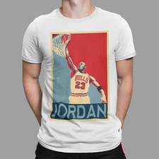 Michael Jordan T Shirt Street Fashion USA Movie Jump Shot Red Blue Hope Tee