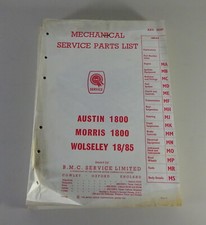 Spare Parts List BMC Austin /