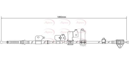Apec rear left brake cable - apec,