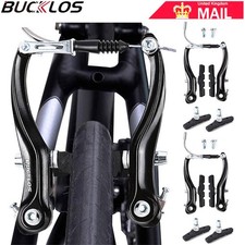 BUCKLOS BMX MTB Bike V-Brake Front Rear Aluminum Long Arm Brake Pads Calliper UK