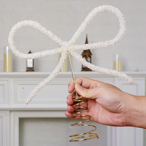 Christmas tree topper bow - christmas,