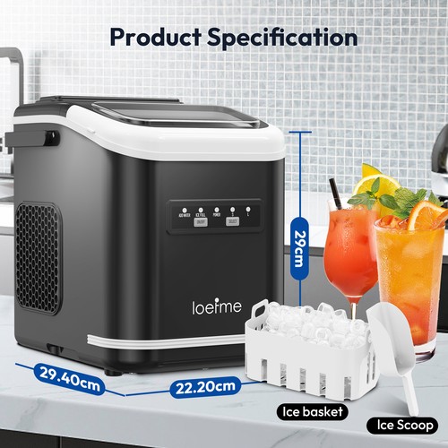 Loefme ice maker 10kg - ice, 10kg/24hrs