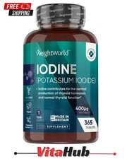 Iodine 365 Tablets 400MCG for Nervous System & Metabolism | Thyroid Supplement
