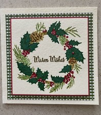 Sweet Poppy Holly Wreath Stamp