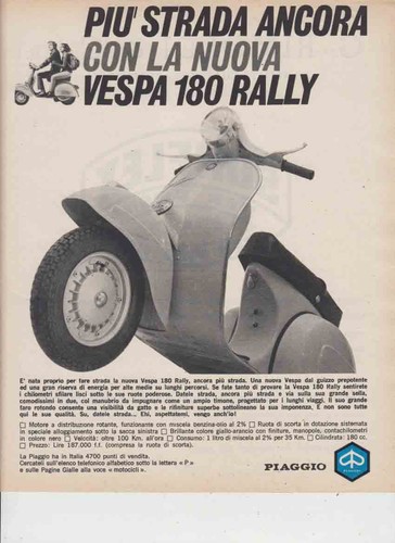 Advertising piaggio vespa 180 - advertising-piaggio,