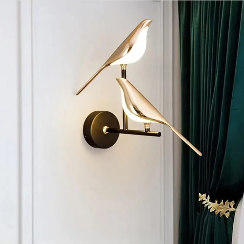 Nordic golden bird led - nordic, wall