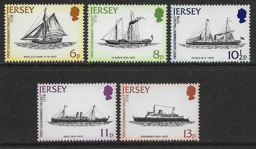 Jersey stamps sg197 201 - stamps, sg197/201