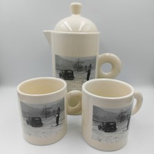 Vintage coffee pot and two