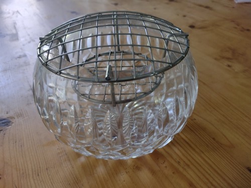 Vintage crystal posy rose bowl - crystal,