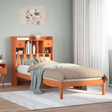 Bookcase Bed Solid Pinewood