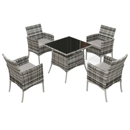 5pc rattan dining set - dining, garden