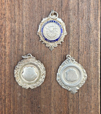 3 VINTAGE FOOTBALL MEDALS