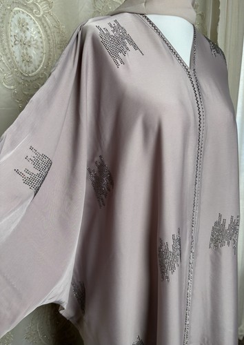 Pinkish beige abaya farasha - beige,