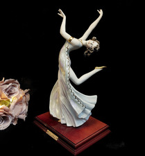 Rare Vittorio Sabadin Capodimonte Dancing Lady Figurine 14.5" see fingers