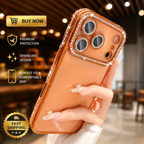 Luxury rhinestone clear phone - clear,