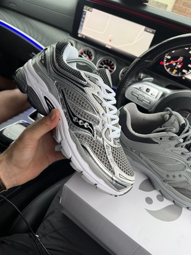 Saucony grey silver - grey/silver/white, lace