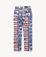 RARE MOSCHINO JEANS VINTAGE 1990S MOVING IMAGE VIDEO PRINT TROUSERS 30W
