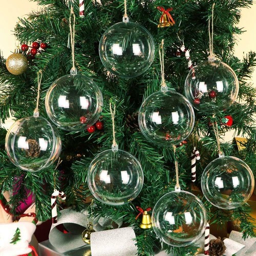 Clear plastic ball christmas - clear,