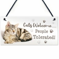 Cat Signs For Home Funny Hanging Cat House Sign Animal Cat Lover Gifts
