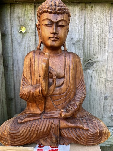 Large carved wooden - large, buddha
