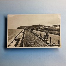 Blue Anchor Postcard C1950 Real Photo Somerset Vintage Caravan Park Sea Wall
