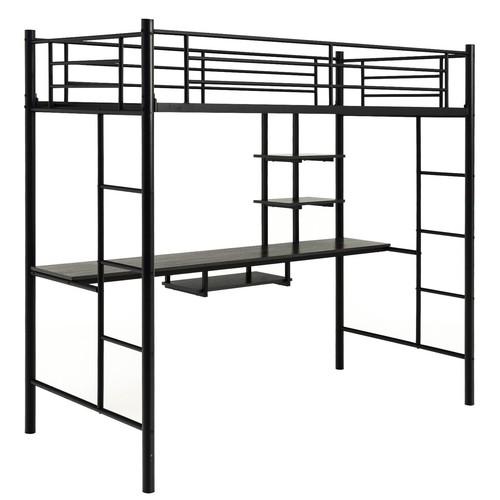 5ft single metal loft bed - 3.5ft,