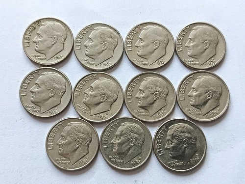 11x usa roosevelt dimes mixed - 11x,