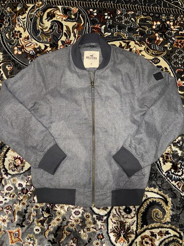 Hollister grey cotton bomber - hollister,