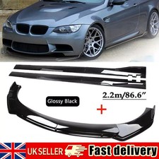For BMW E90 E91 E92 E93 E82 Front Bumper Lip Splitter Spoiler Side Skirts Kit UK