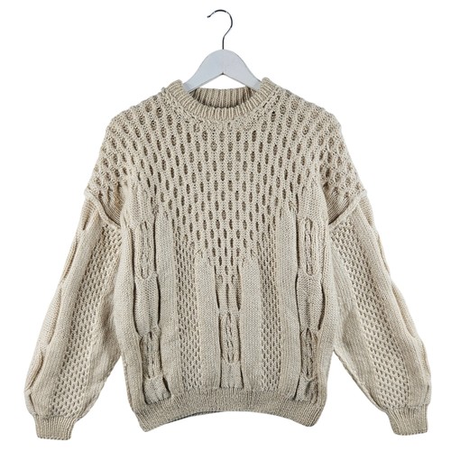 Womens beige chunky aran - aran, cable