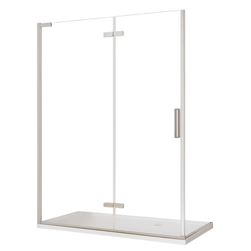 1400mm chrome hinged shower - 1400mm,