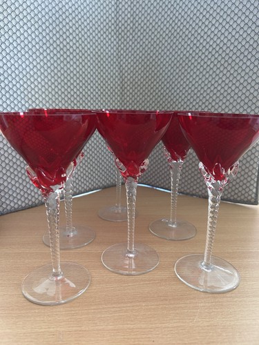 Vintage set six red - vintage, martini