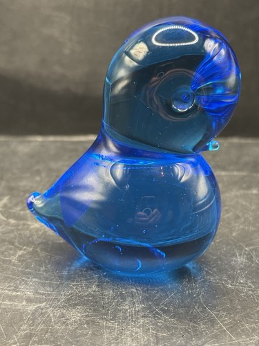 Swedish art glass blue bird - blue,