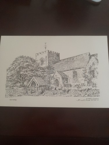 Pencil sketch postcard - pencil, st