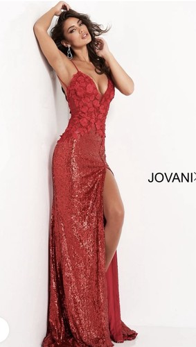 Jovani red floral - jovani, sequin