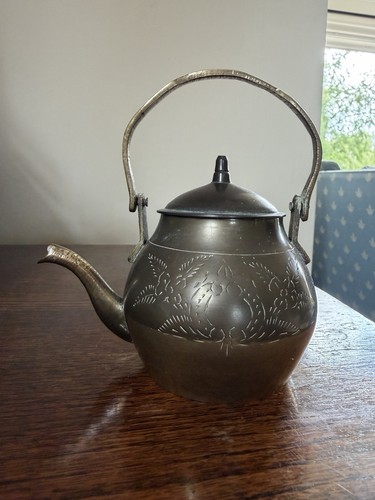 Vintage miniature brass tea - miniature,