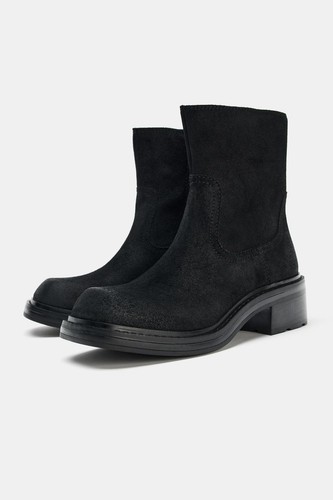 Zara leather square toe low - leather,