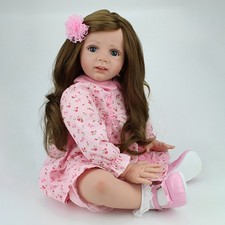 24" Real Alive Reborn Baby Doll Newborn Toddler Girl Handmade Weighted Doll Gift