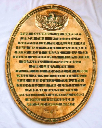 Gilded bronze trophy plaque - bronze,