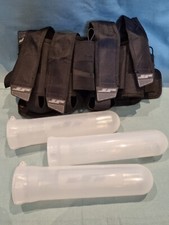 JT Tournamant Paintball 7+4 Harness & 3x 140 Paintballs Heavy Duty Plastic Pods