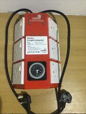 6 way Exolux 6 Light Contactor six Plugs Growing Equipment ￼￼ Man Cave ￼ timer ￼