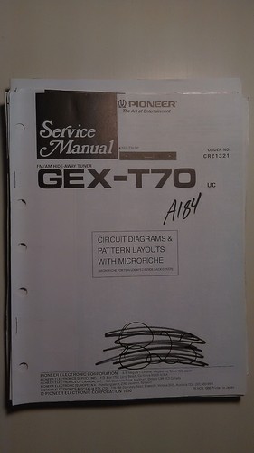 Pioneer gex t70 service manual - gex-t70,