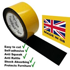 Anti-Squeak Rattle Black Felt Tape - Self-Adhesive , Made in GB FlashBack® Tape