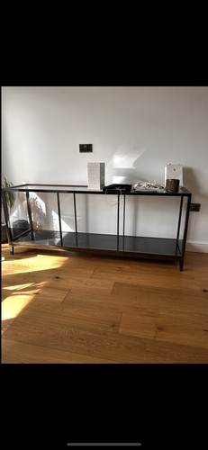 Glass console table display - console, /