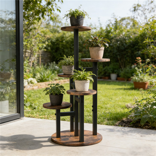 Rustic plant stand - stand, level