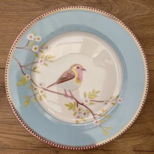 PIP Studio Amsterdam Porcelain Bird Plate With Flowers 