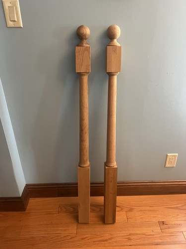 Oak hardwood newel - newel, post