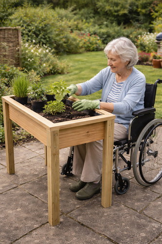 High standing garden planter - high,