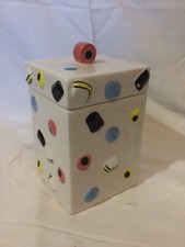 Bertie Bassett Vintage Ceramic Biscuit Jar. Excellent Condition No Chips