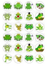 24 FROG FROGS CUPCAKE TOPPER